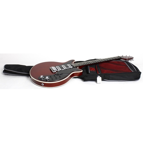 205 - Brian May Guitars Red Special electric guitar; Body: red finish, a few light surface scratches to ba... 