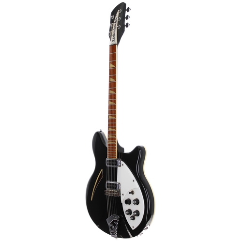 208 - 1973 Rickenbacker 360 electric guitar, made in USA; Body: Jetglo finish, surface scratches and dings... 