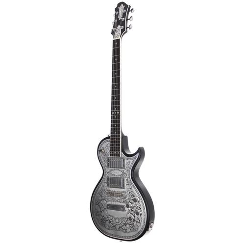 209 - 2015 Zemaitis MFJ-101-LTD13-BK electric guitar, made in Japan; Body: metal front plate upon black fi... 