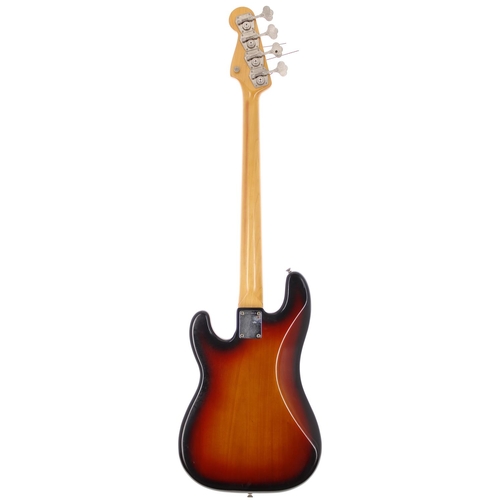 33 - 1982 Squier by Fender JV Precision Bass guitar, made in Japan; Body: three-tone sunburst finish, a f... 