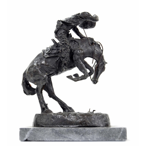 620 - After Frederick Remington (1861-1909) - 'The Rattlesnake', good bronze figural group after the 1908 ... 