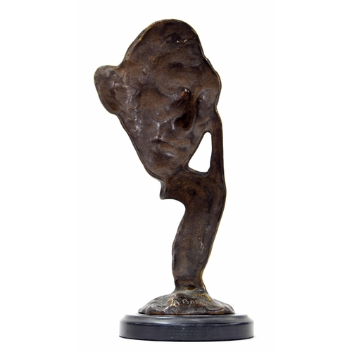 618 - After Antoine-Louis Barye (French 1839-1882) - bronze figural study of a thinking man, with a cast s... 