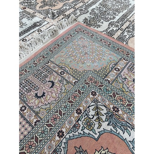 1132 - Good large Kashmir type silk carpet, 14 feet x 10 feet approx