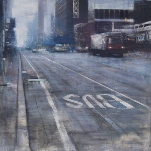 840 - Pedro Rodriguez Garrido (Spanish, born 1971) - ‘Cloudy Morning in Manhattan’, signed, also inscribed... 