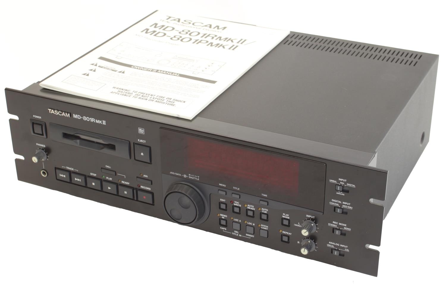 送120サイズ】TASCAM MD-801R MKII 業務用MDデッキ 通電OK 再生