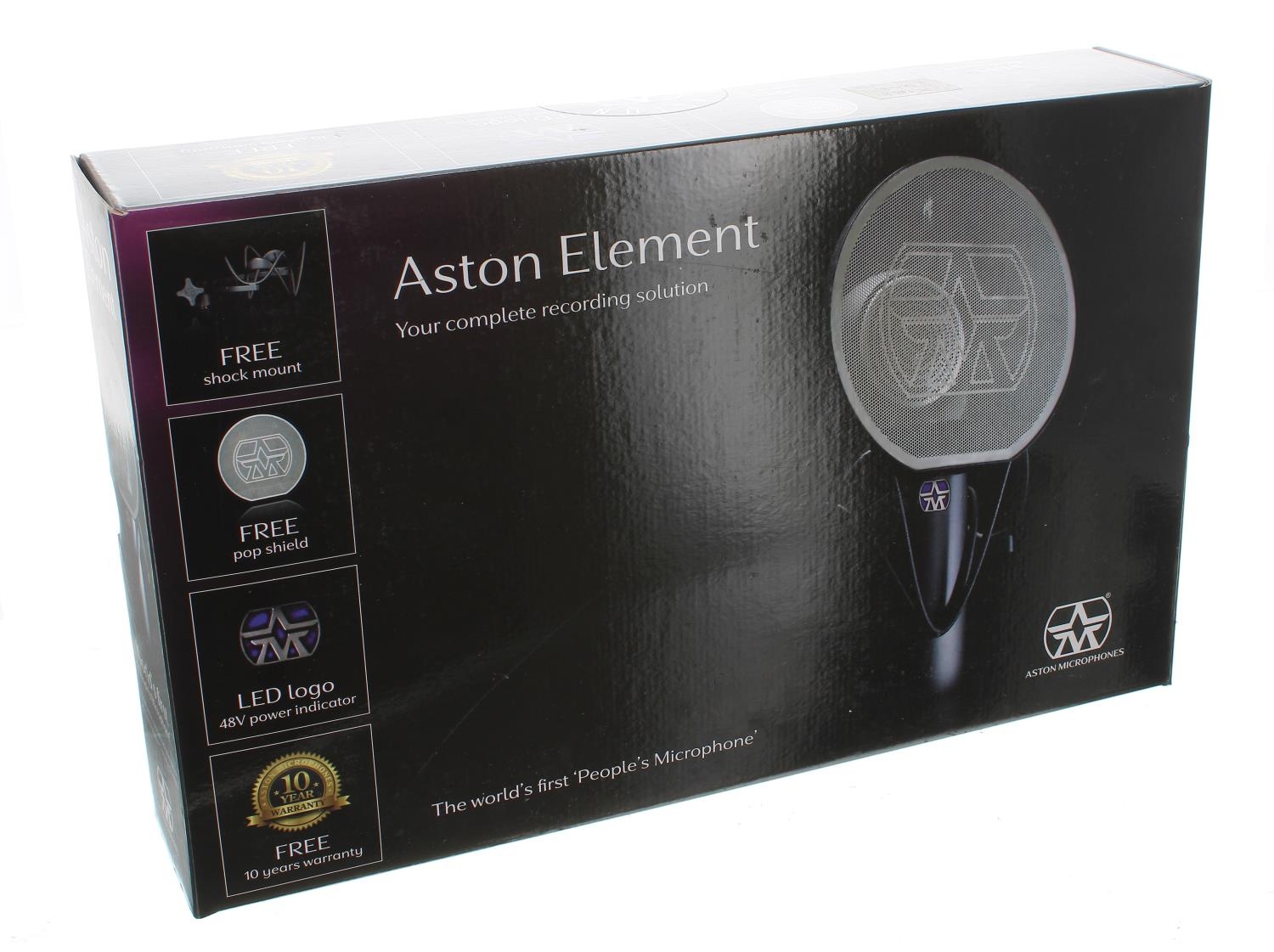 Aston Element microphone bundle to include microphone, shock mount and ...