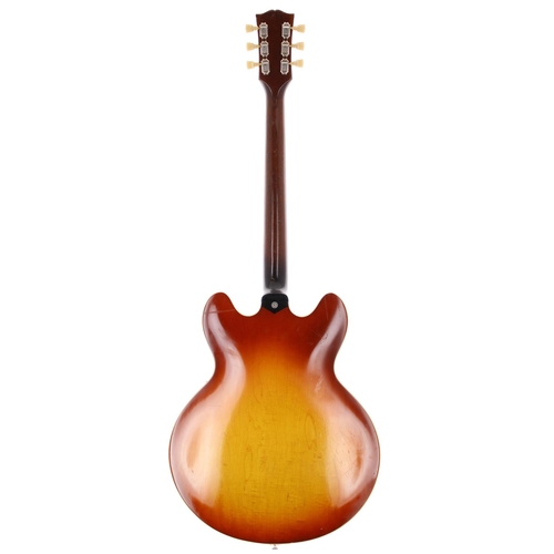 134 - Gibson ES-335TD semi-hollow body electric guitar, made in USA (1966-69); Body: tea burst finish, lac... 