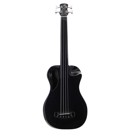 238 - Journey Instruments Overhead OB66OF four string carbon folding travel bass guitar, within original g... 