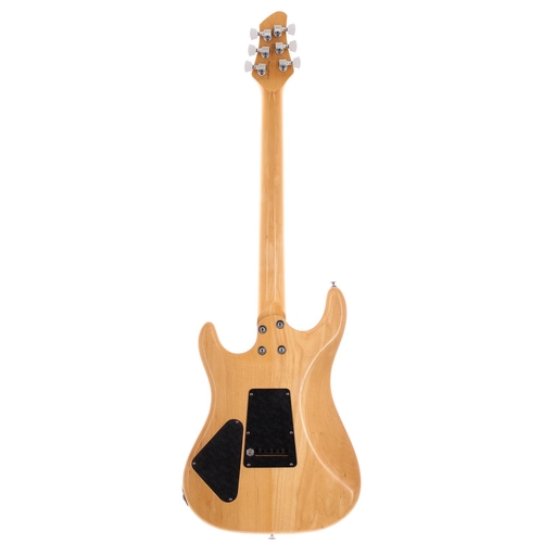 239 - 1994 Patrick Eggle Los Angeles electric guitar, made in England; Body: natural finish, light buckle ... 