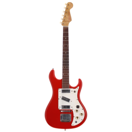 241 - 1960s Watkins Rapier 33 electric guitar, made in England; Body: red finish, various minor marks and ... 