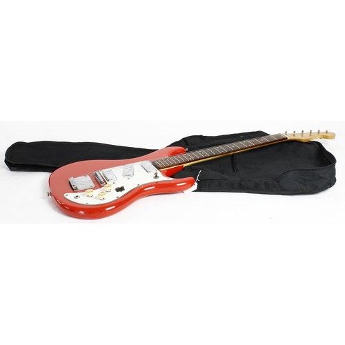 241 - 1960s Watkins Rapier 33 electric guitar, made in England; Body: red finish, various minor marks and ... 