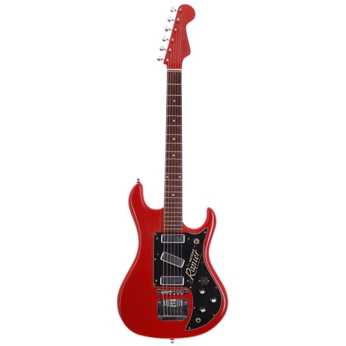 242 - 1960s Watkins Rapier 33 electric guitar, made in England; Body: red finish, various minor dings and ... 