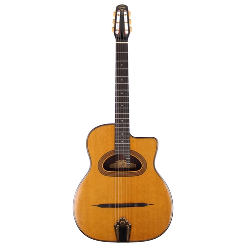 245 - Gitane D-500 gypsy jazz acoustic guitar; Back and sides: rosewood; Top: natural; Neck: mahogany; Fre... 