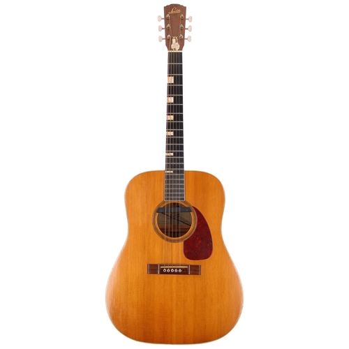 248 - 1966 Levin LT18 acoustic guitar, made in Sweden; Back and sides: maple, lacquer checking and other m... 