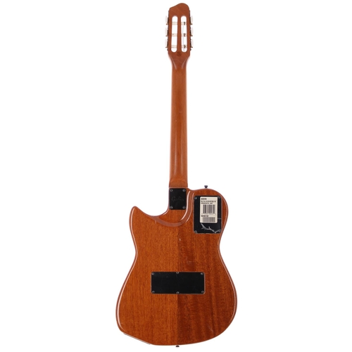 250 - Godin Multiac Nylon electric hybrid guitar, made in USA; Body: natural top upon mahogany back, a few... 