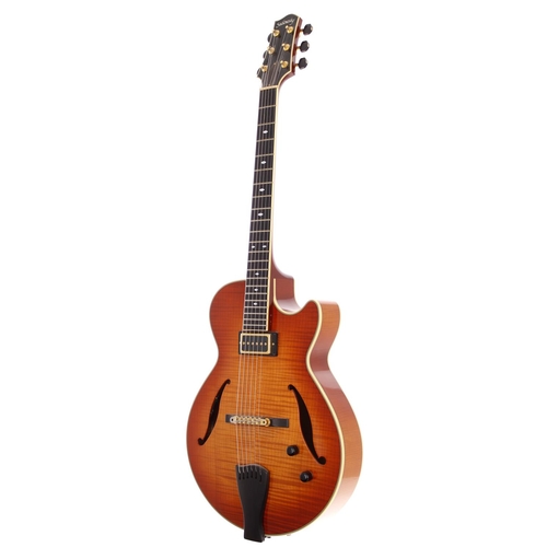 303 - 2007 Sadowsky Guitars Jimmy Bruno Model hollow body electric guitar, made in USA; Body: amber figure... 