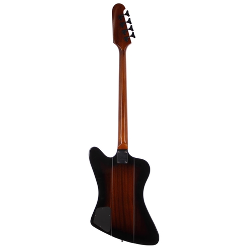 343 - 2013 Epiphone Thunderbird bass guitar; Body: two-tone sunburst, minor scratches; Neck: mahogany, bol... 