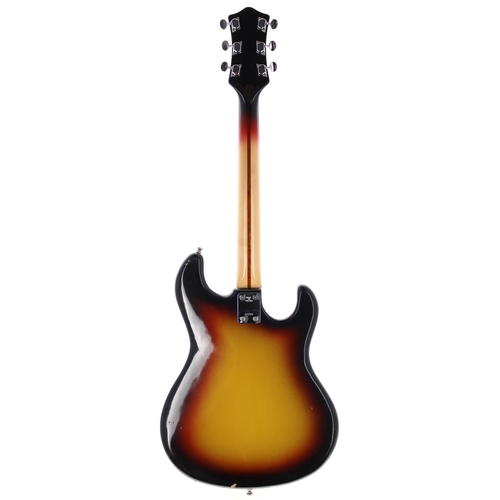 320 - Wilson (WEM) Sapphire 2 left-handed electric guitar, made in England, circa 1967; Body: sunburst fin... 