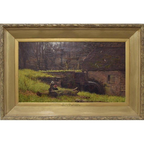 1282 - T* E* Bodkin (19th century) - The Old Mill, signed, label verso, oil on canvas, 16