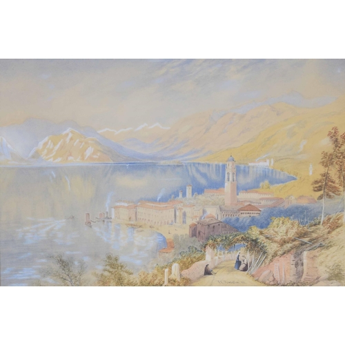 1289 - Thomas Charles Leeson Rowbotham (1823-1875) - View of Pallanza, Lake Maggiore, signed and dated 1861... 