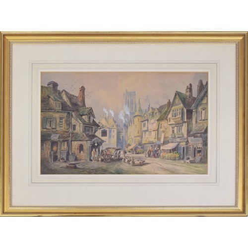 1269 - Charles James Keats (19th century) - 'Abbevillle', signed, watercolour, 12