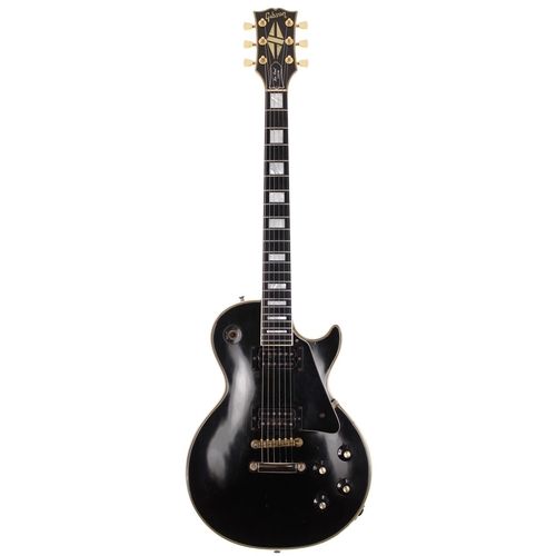 141 - Gibson Les Paul Custom electric guitar, made in USA, circa 1974; Body: black finish, surface scratch... 