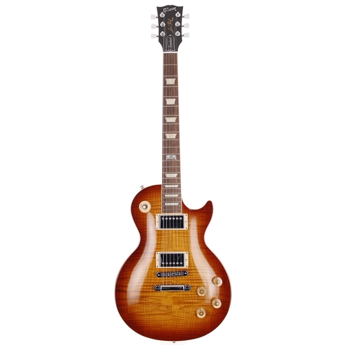 142 - 2014 Gibson Les Paul Standard 120th Anniversary electric guitar, made in USA; Body: T burst finished... 