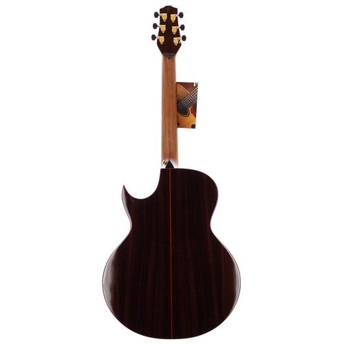 158 - 2023 Terry Pack SJRS acoustic guitar; Back and sides: solid East Indian rosewood, a few light surfac... 