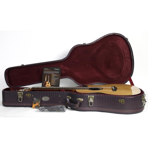 162 - 2022 Terry Pack OWC electro-acoustic guitar; Back and sides: solid wenge; Top: solid cedar; Neck: so... 