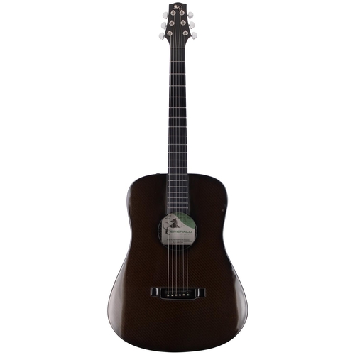 163 - 2012 Emerald Guitar Company Baritone Custom carbon fibre acoustic guitar, made in Ireland; Body: gre... 