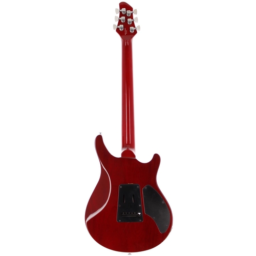 164 - 1994 Patrick Eggle Berlin Pro left-handed electric guitar, made in England; Body: amber finish flame... 