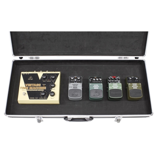 1202 - Behringer VM1 Vintage Time Machine delay / echo / chorus / vibrato guitar pedal; together with three... 