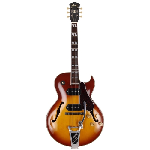 171 - 1976 Ibanez 2355 ES-175 style semi-hollow body electric guitar, made in Japan; Body: sunburst finish... 