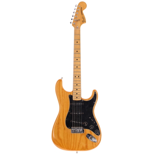 65 - 1979 Fender Stratocaster electric guitar, made in USA; Body: natural finish, surface scratches throu... 