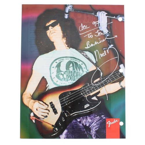 513 - Noel Redding - autographed Fender Limited Edition Noel Redding Jazz Bass cut-out, signed by Noel Red... 