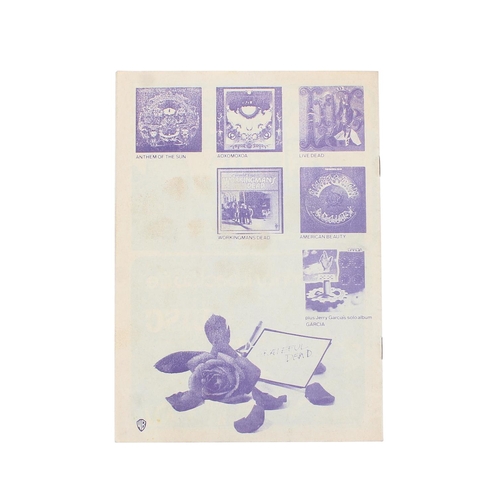 524 - Grateful Dead - original 1972 Grateful Dead UK tour concert programme