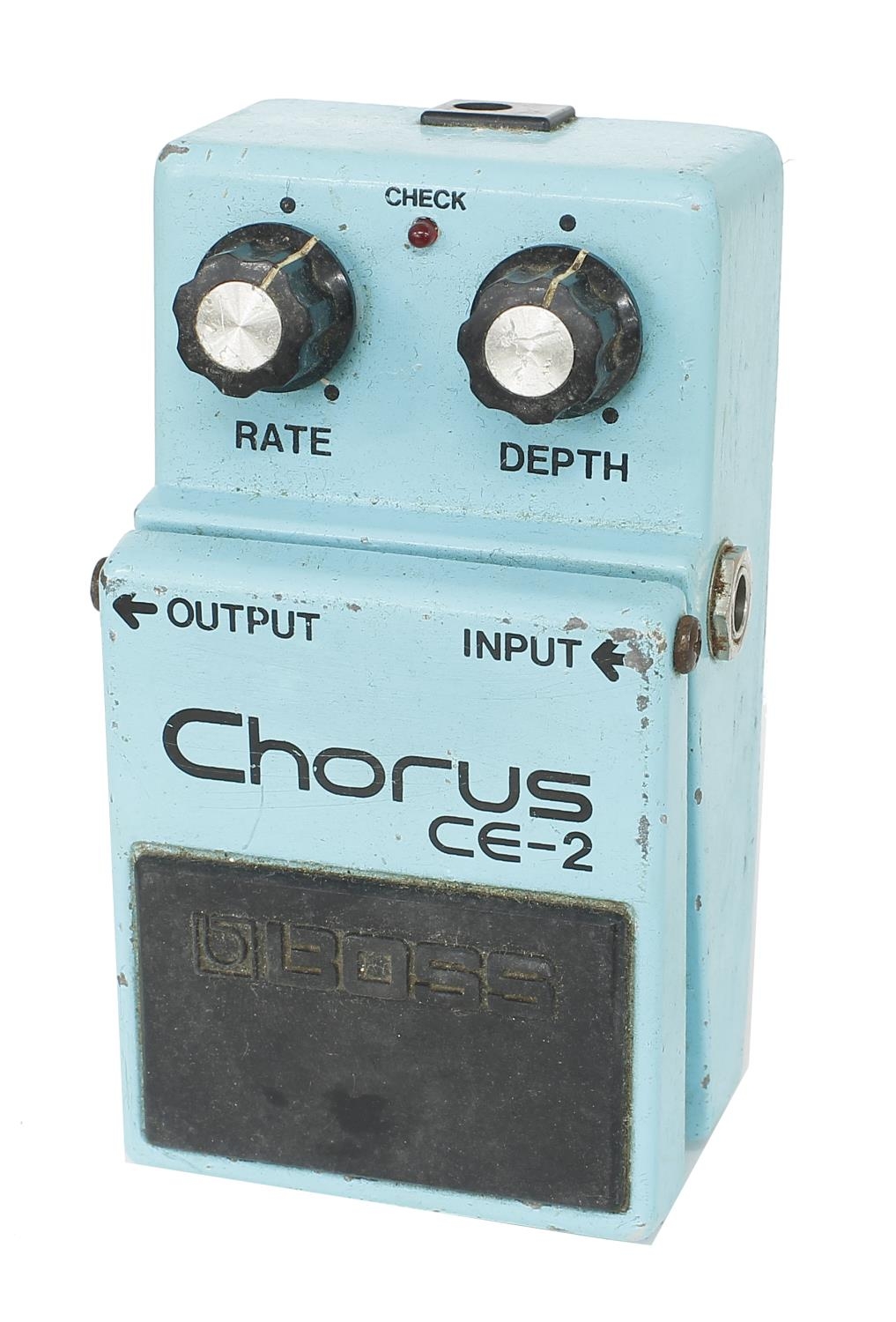 1979 Boss CE-2 Chorus guitar pedal, made in Japan, black label