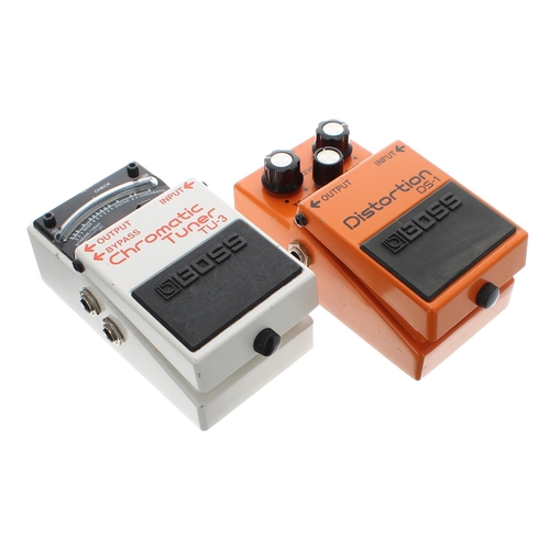 1203 - Boss TU-3 Chromatic Tuner guitar pedal; together with a Boss DS-1 Distortion guitar pedal (2)*Please... 