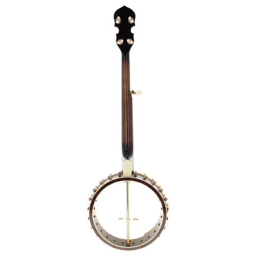 1516 - Gold Tone five string open back banjo, bearing the maker's trademark sticker fixed to the inside pot... 