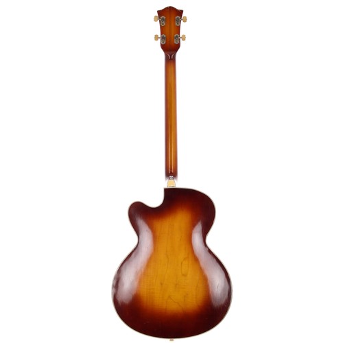 331 - Early 1960s Hofner 500/3 Senator semi-hollow body bass guitar, made in Germany; Body: brunette finis... 