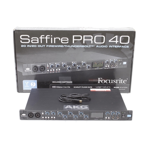 3246 - Focusrite Saffire Pro 40 firewire/thunderbolt audio interface rack unit, boxed*Please note: Gardiner... 