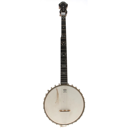 1554 - Old five string banjo with 11