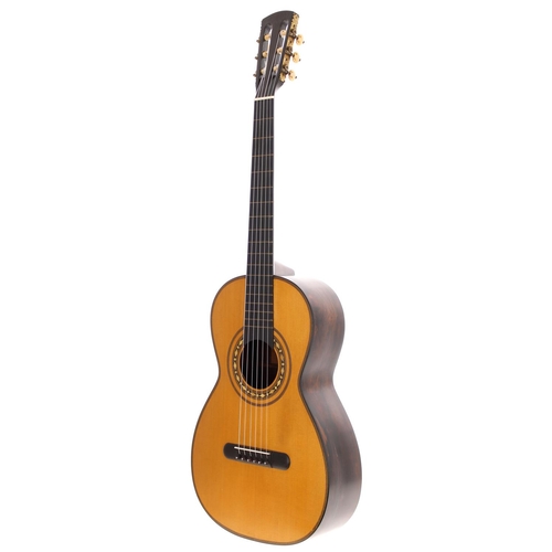 3503 - 19th century guitar labelled D & A Roudhloff, also bearing a handwritten label inscribed 'D &... 