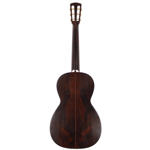 3503 - 19th century guitar labelled D & A Roudhloff, also bearing a handwritten label inscribed 'D &... 