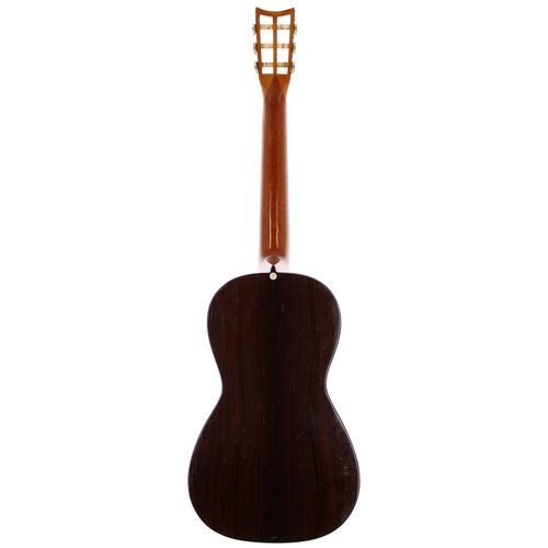 3507 - 1837 Louis Panormo guitar, made in England; Back and sides: Brazilian rosewood, repaired hairline sp... 