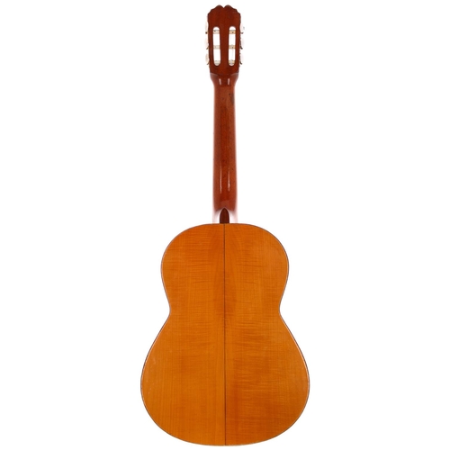 3545 - Admira Flamenco guitar; Back and sides: laminated maple, heavy wear to edges, various dings and scra... 