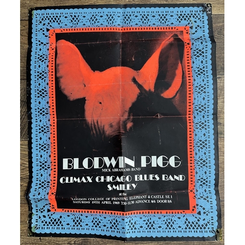 525 - Original concert poster for Blodwyn Pigg with The Climax Chicago Blues Band and Smiley, London Colle... 