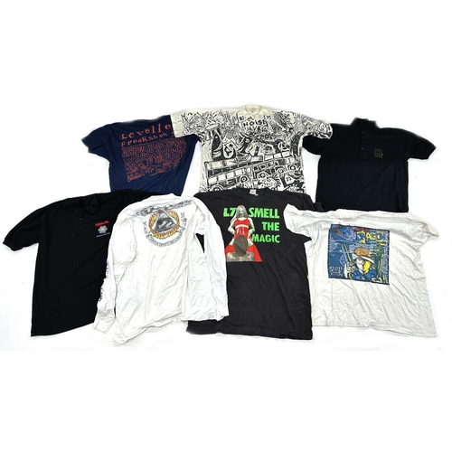 548 - Various artists - seven original tour T-shirts for various artists to include a Tool long-sleeved sh... 