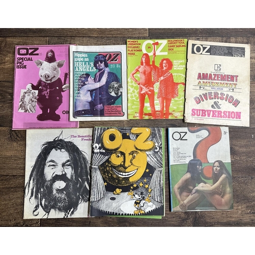 551 - Seven issues of the 1960s alternative / underground Oz magazine (7)