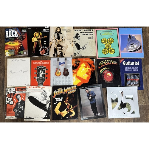 554 - Good selection of books, DVDs and VHS relating to blues and other popular music including a Gibson g... 